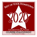 Best of your Hometown 2020 award badge